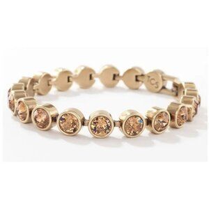 Touchstone Crystal by Swarovski Bronze Goddess Ice Bracelet - 7.2"